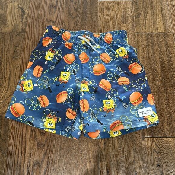 Abercrombie SpongeBob swim trunks. Sz 7/8 - Picture 1 of 4